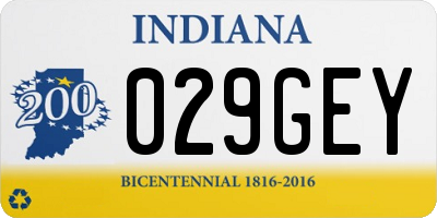 IN license plate 029GEY