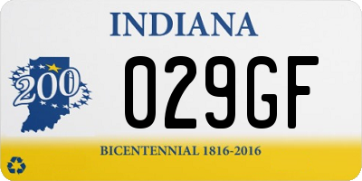 IN license plate 029GF