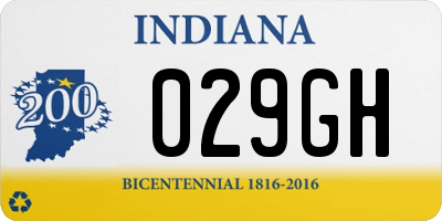 IN license plate 029GH