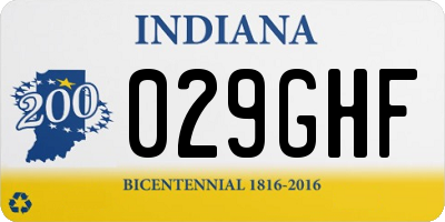 IN license plate 029GHF