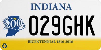 IN license plate 029GHK