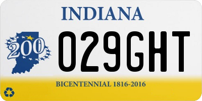IN license plate 029GHT