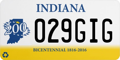IN license plate 029GIG
