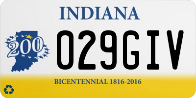 IN license plate 029GIV