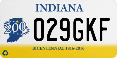 IN license plate 029GKF