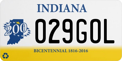 IN license plate 029GOL