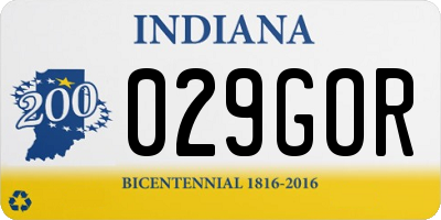 IN license plate 029GOR