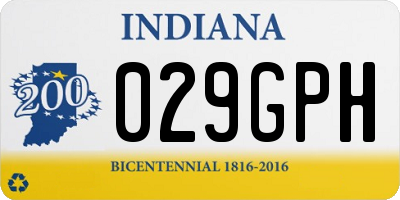 IN license plate 029GPH