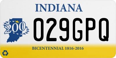 IN license plate 029GPQ