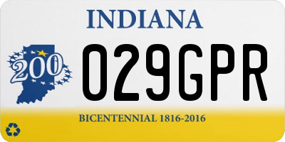 IN license plate 029GPR