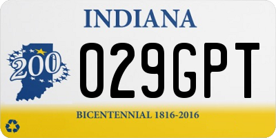 IN license plate 029GPT