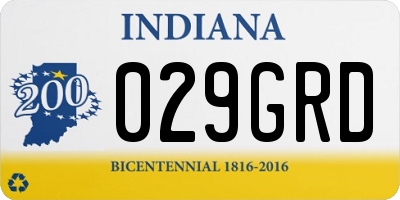 IN license plate 029GRD