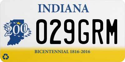 IN license plate 029GRM