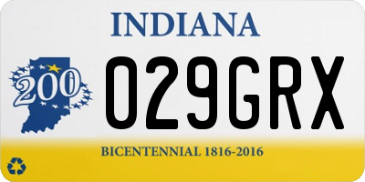 IN license plate 029GRX