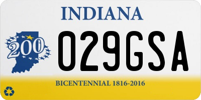 IN license plate 029GSA