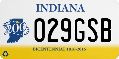 IN license plate 029GSB