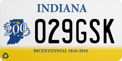 IN license plate 029GSK