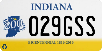 IN license plate 029GSS