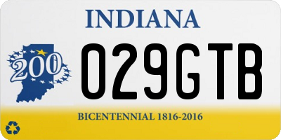 IN license plate 029GTB