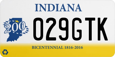 IN license plate 029GTK