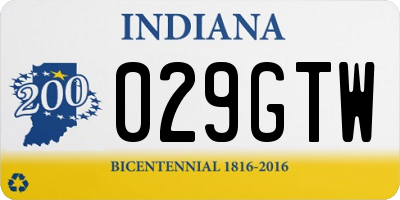 IN license plate 029GTW