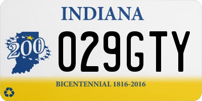 IN license plate 029GTY