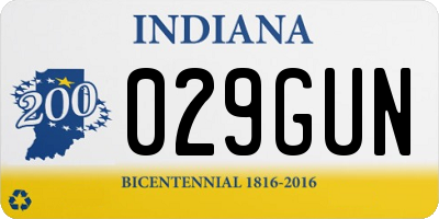 IN license plate 029GUN
