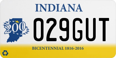 IN license plate 029GUT