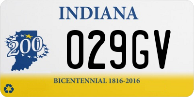 IN license plate 029GV