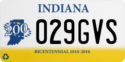 IN license plate 029GVS