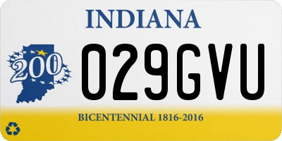 IN license plate 029GVU