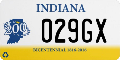 IN license plate 029GX