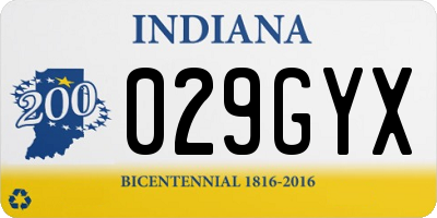 IN license plate 029GYX