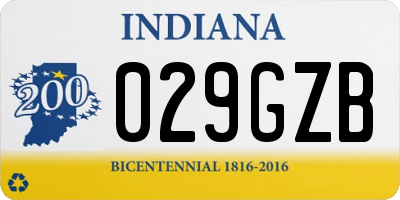 IN license plate 029GZB