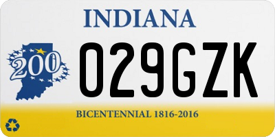 IN license plate 029GZK