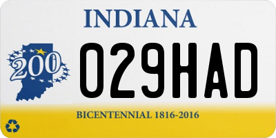 IN license plate 029HAD