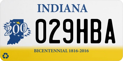 IN license plate 029HBA