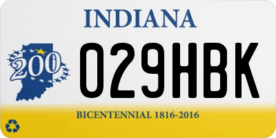 IN license plate 029HBK