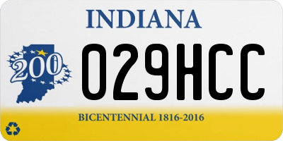 IN license plate 029HCC