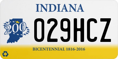 IN license plate 029HCZ