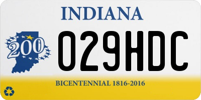 IN license plate 029HDC