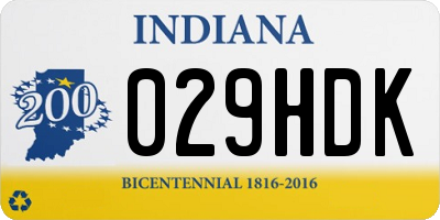 IN license plate 029HDK