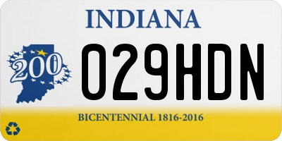IN license plate 029HDN