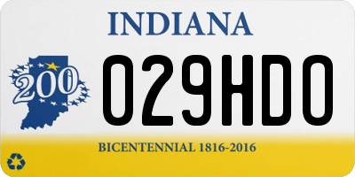 IN license plate 029HDO