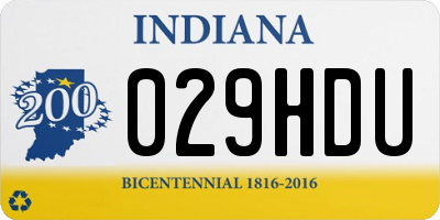 IN license plate 029HDU
