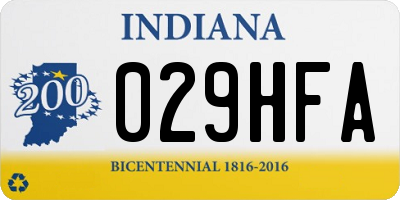 IN license plate 029HFA