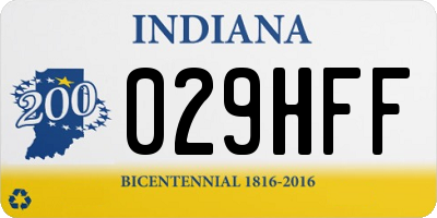 IN license plate 029HFF