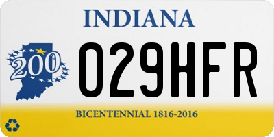 IN license plate 029HFR
