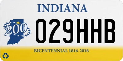 IN license plate 029HHB