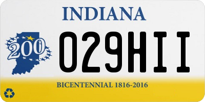 IN license plate 029HII